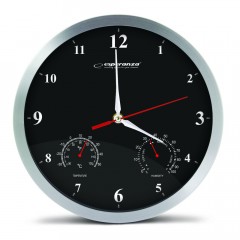 Nástenné hodiny ESPA WAS008K, čierne 30cm Nástenné hodiny ESPA WAS008K, čierne 30cm